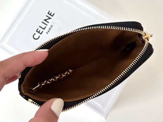 Shop CELINE Triomphe Canvas 2019-20FW Coin & Card Pouch In