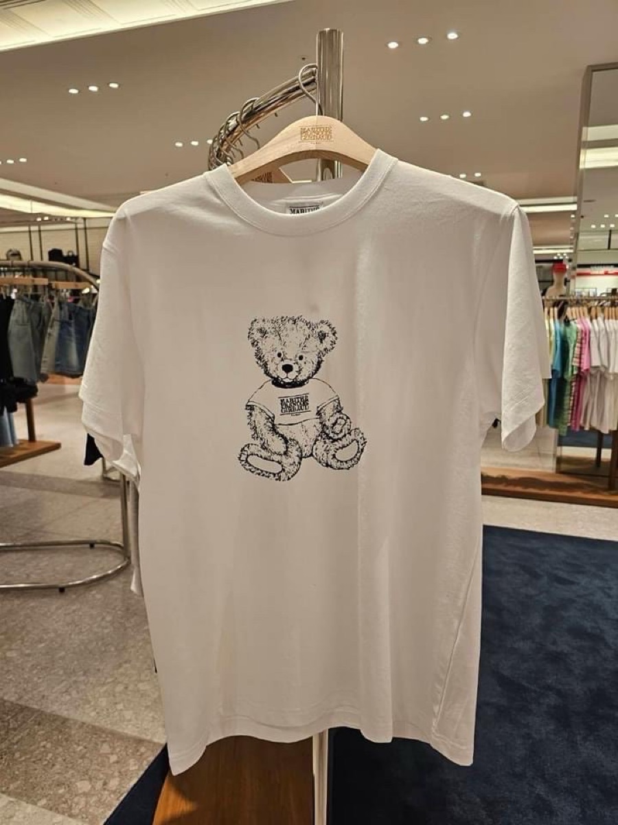 Tシャツ・カットソー Marithe + Francois Girbaud DOODLE BEAR TEE white 1MG24STS112 Marithe Doodle Bear T-Shirt (White) – The Factory KL