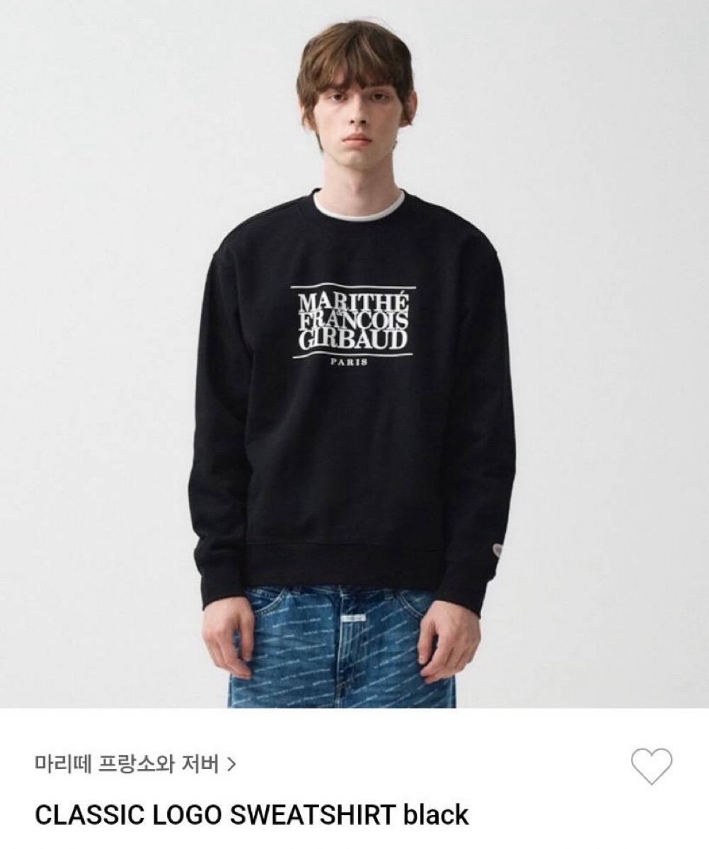 ♥MARITHE♥CLASSIC LOGO SWEATSHIRT NEW CLASSIC LOGO SWEATSHIRT black - MARITHE FRANCOIS GIRBAUD