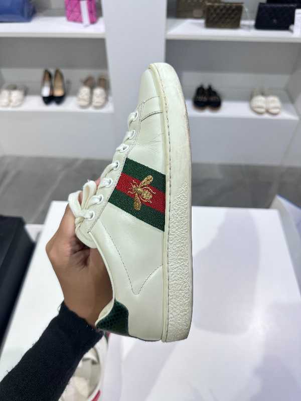 Buy & Sell Gucci Men's Ace Embroidered Sneaker White | SASOM