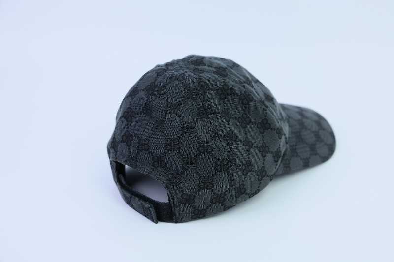 Buy Balenciaga x Gucci Hacker Cap in Charcoal Grey | SASOM display picture 1