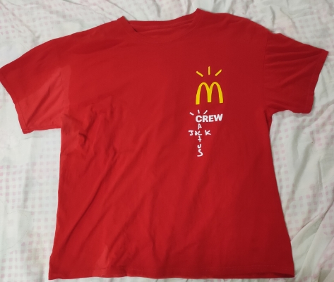SASOM | apparel Travis Scott x McDonald's Crew T-Shirt Red Check ...