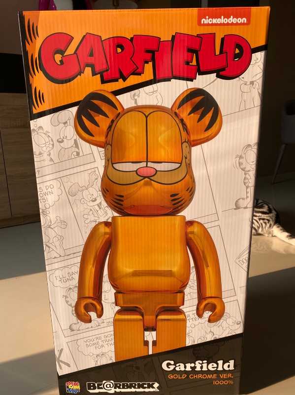 BE@RBRICK GARFIELD GOLD CHROME Ver. 1000％ | ของแท้