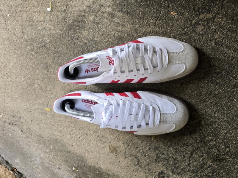 adidas gazelle silver green womens adidas Samba Liverpool FC White Red M 9.5 / W 10.5