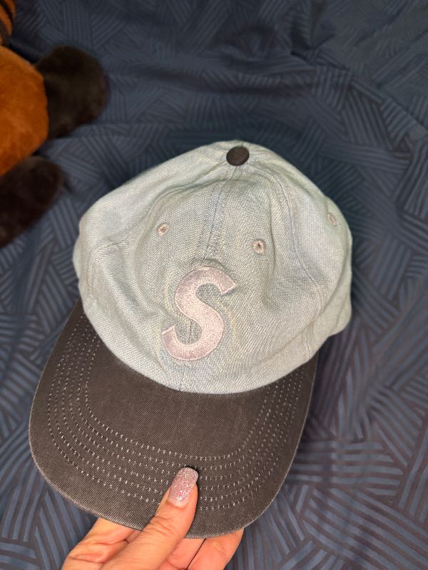 Supreme Pigment Coated 2-Tone S Logo 6-Panel Denim (FW25)