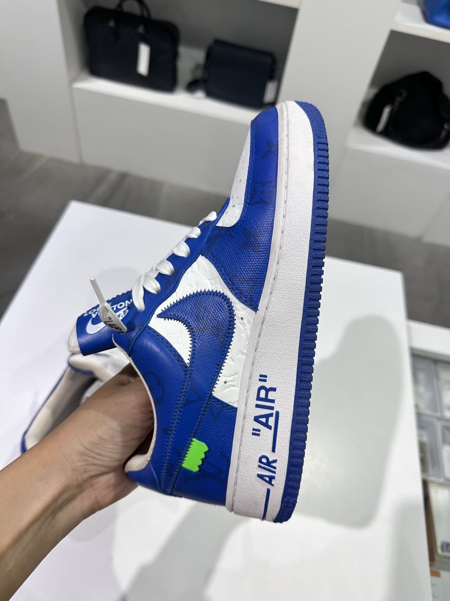 Air Jordan Royal Blue Off White Custom Jordan Low Deep Royal Blue