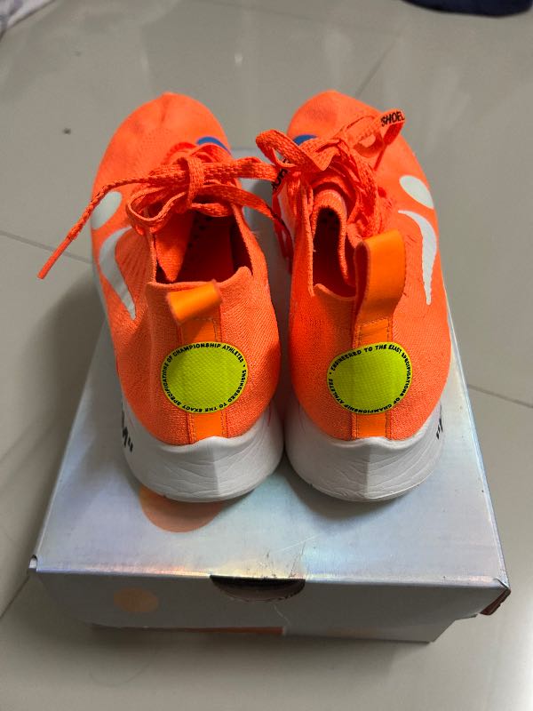 nike off white zoom fly mercurial orange