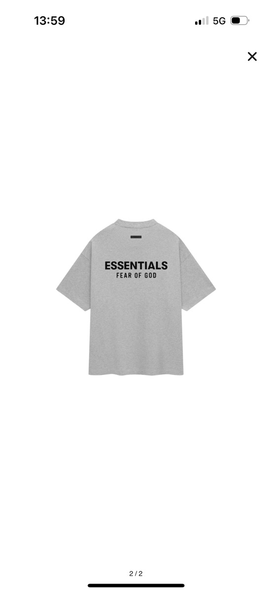 Fear of God Essentials Jersey Crewneck T-Shirt Light Heather