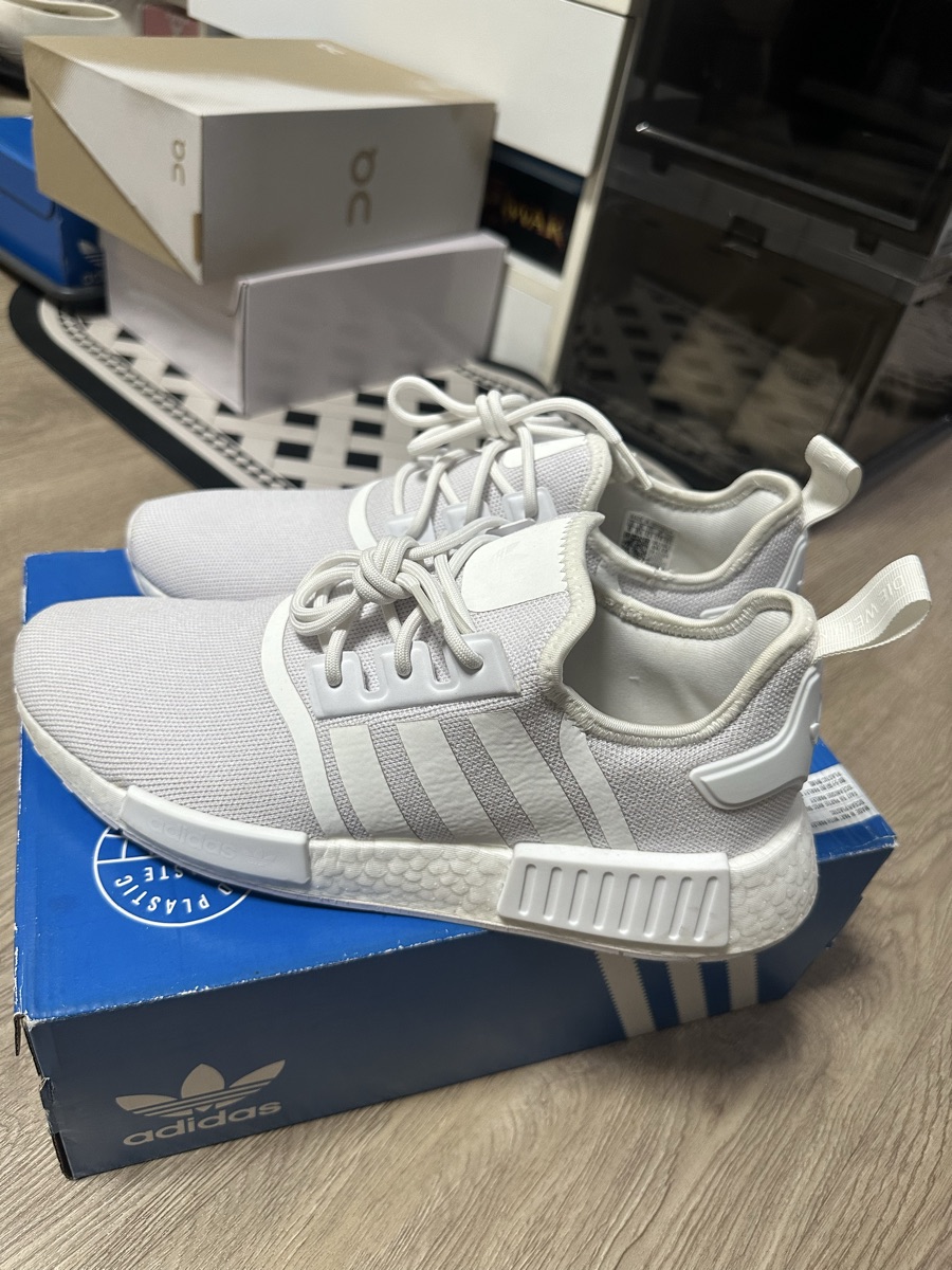 Adidas NMD R1 Primeblue Triple White | SASOM