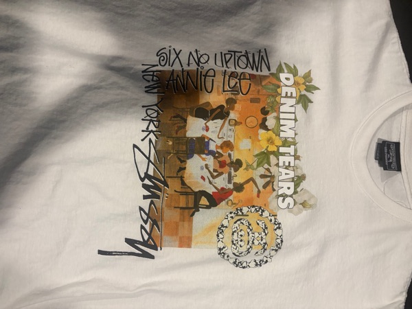 Buy Stussy & Denim Tears Annie Lee Tee White | SASOM