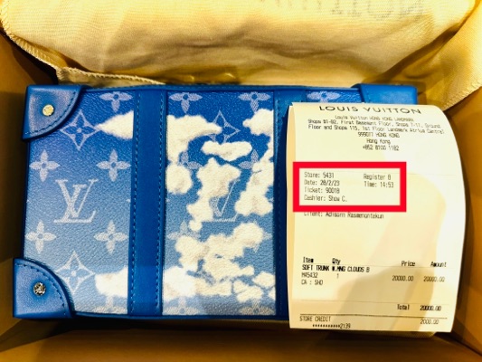 Pre-owned Louis Vuitton Soft Trunk Wallet (6 Card Slot) Clouds Monogram  Blue
