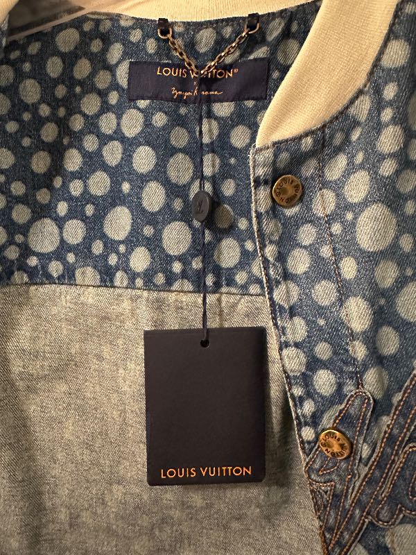 LOUIS VUITTON LV X Yk Infinity Dots Denim Shirt Indigo. Size M0