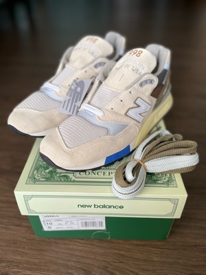 New Balance x Concepts 998 Made in USA Sea Salt Covert Green