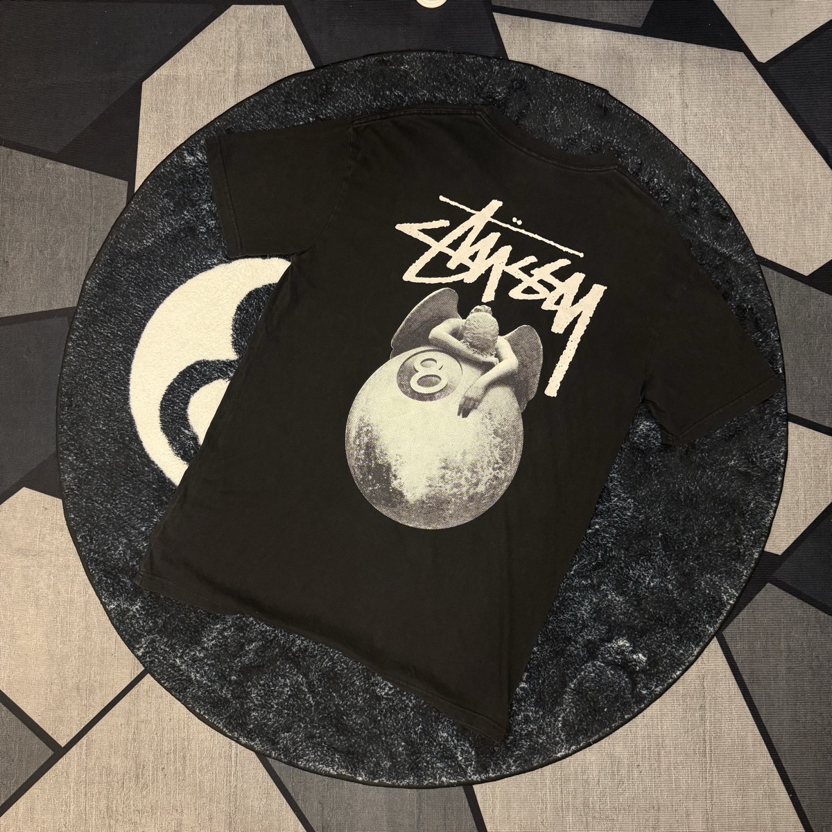 ★韓国の人気★【STUSSY】★Stussy Angel T-Shir.t Black★ T-shirt Stussy Angel - czarny (black)