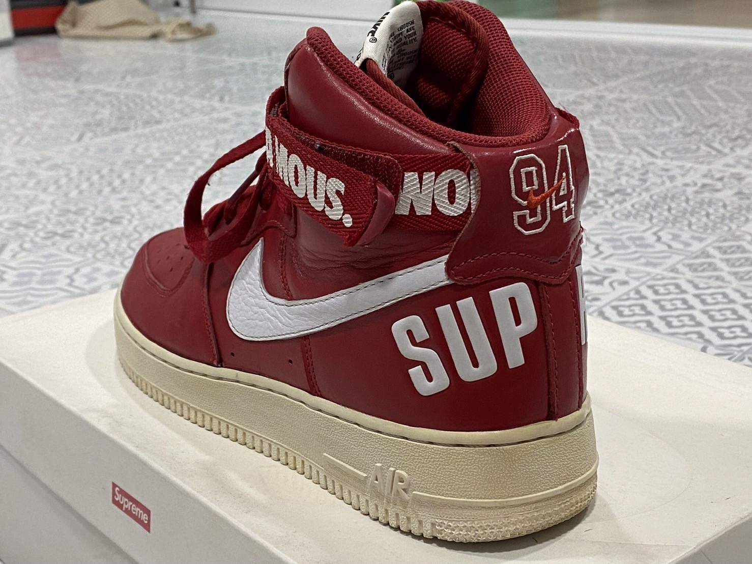 Nike Air Force 1 High Supreme World Famous Red Men's - 698696-610 - US