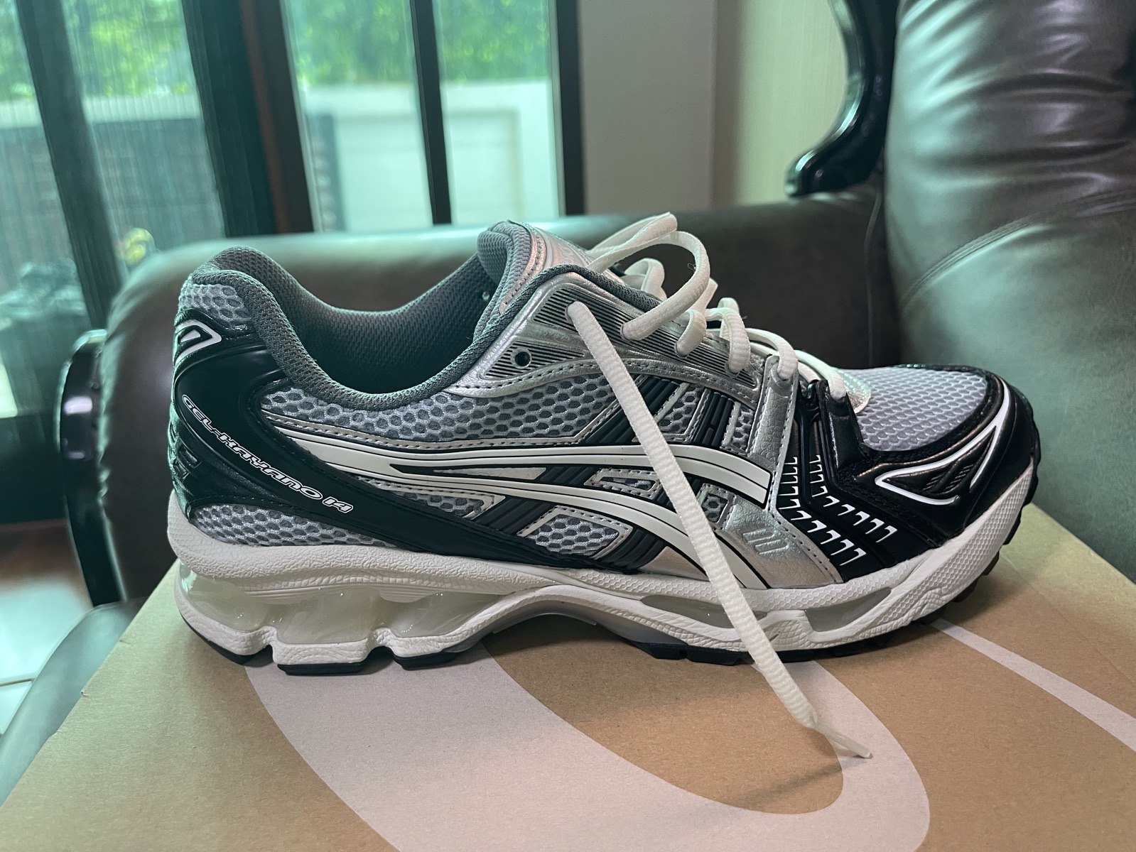 ★ Asics Gel-Kayano 14 Black Glacier Grey ASICS Gel-Kayano 14 Black Glacier Grey Silver Men's