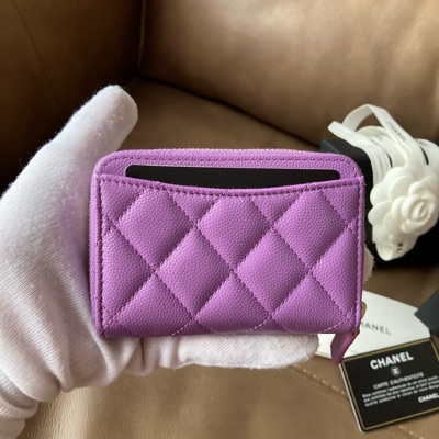 SASOM  Chanel Purple Quilted Caviar Leather