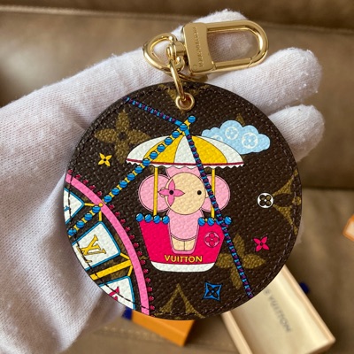 Louis Vuitton Illustre Vivienne Funfair Xmas Bag Charm and Key Holder  Monogram Rose Ballerine Pink in Coated Canvas with Gold-tone - US