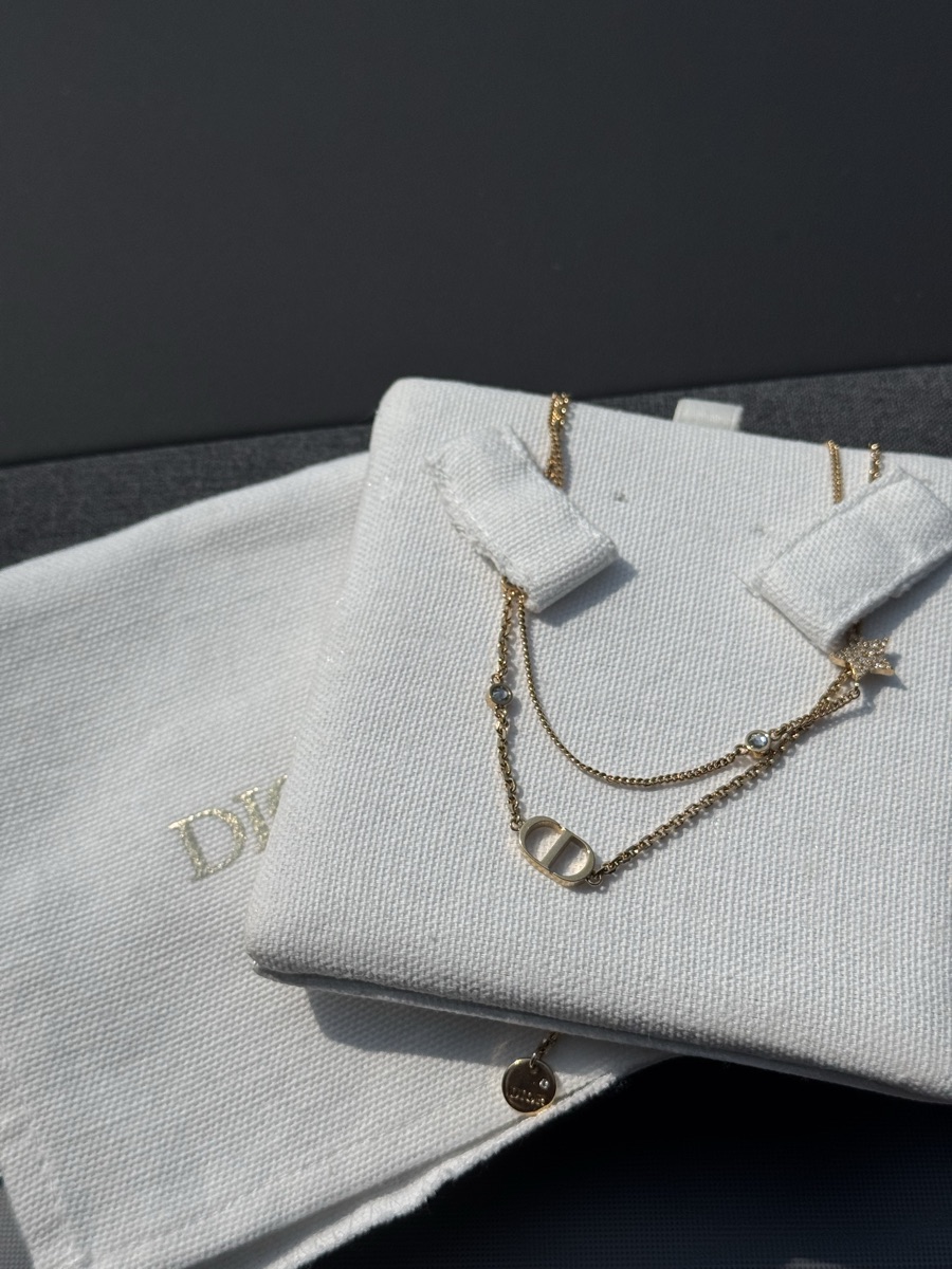 Dior PETIT CD DOUBLE NECKLACE N1155PMTCY_D301 – BORDER-GARA