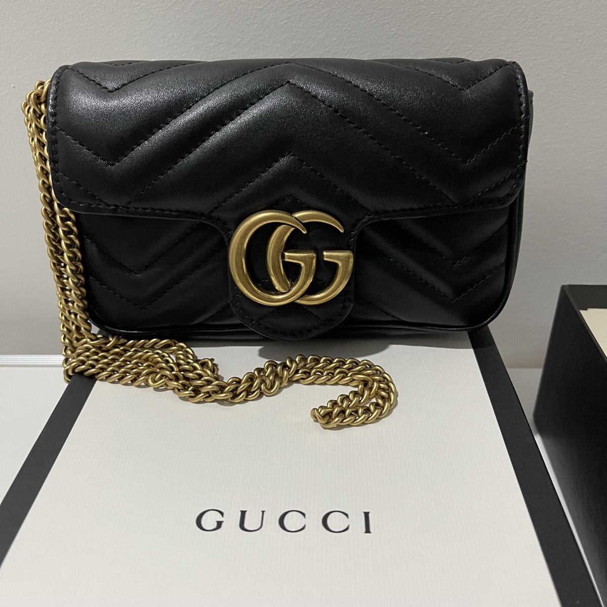 Gucci GG Marmont Super Mini Bag Shop Authentic at SASOM