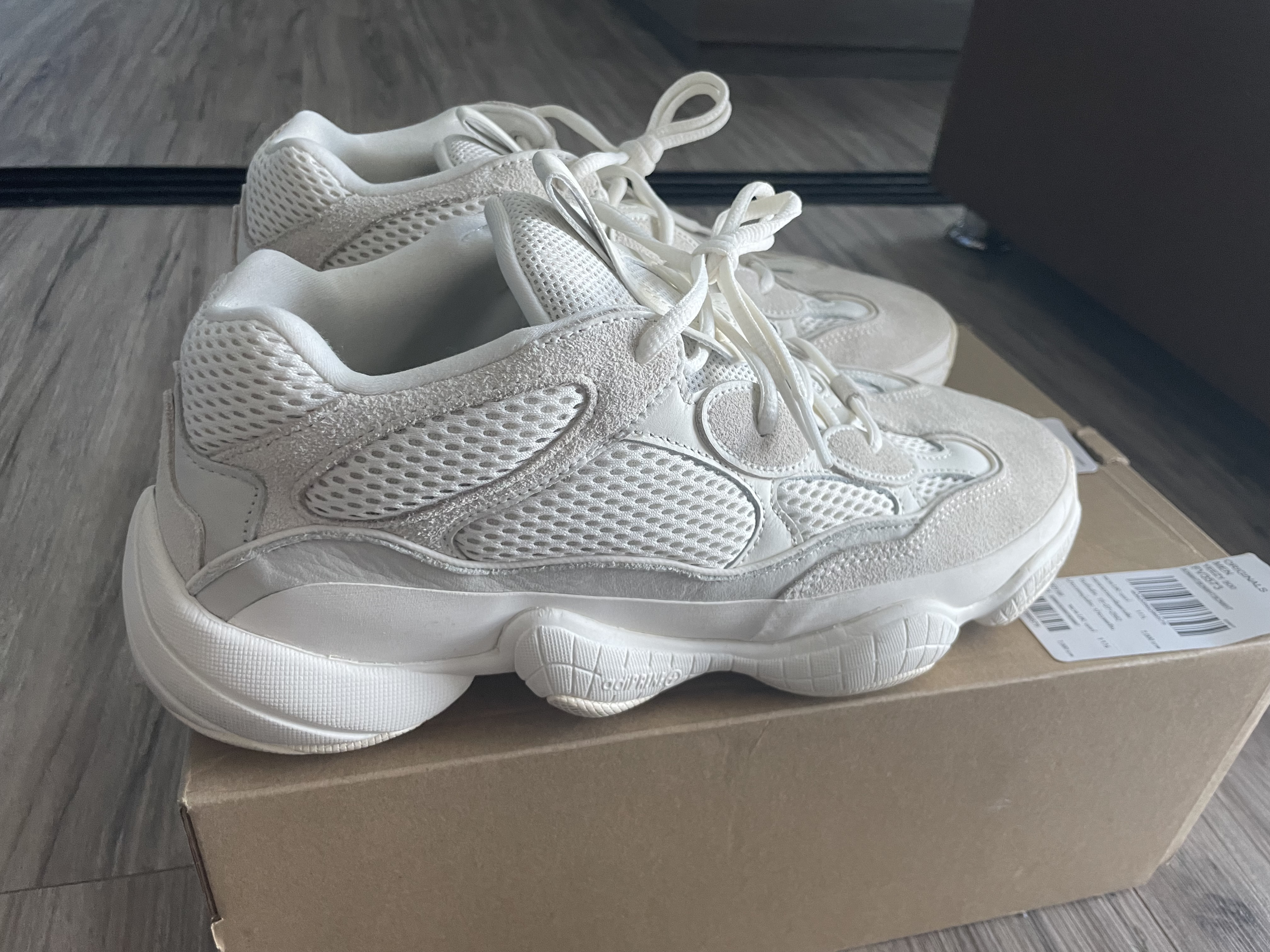 yeezy 500 bone white reflective