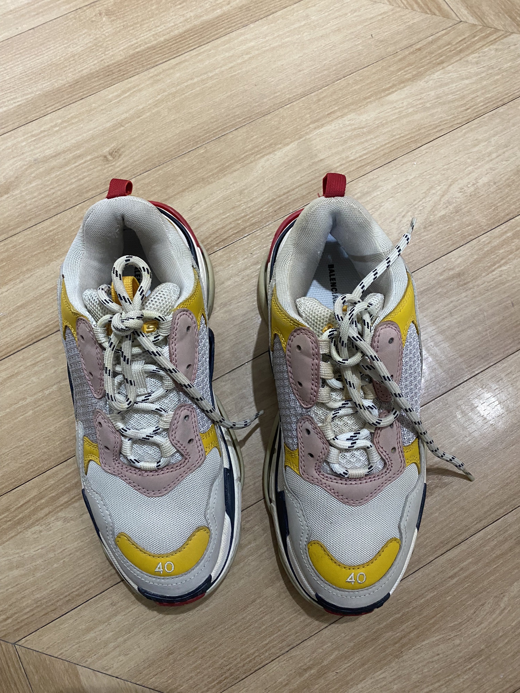 Triple s clearance cream yellow red