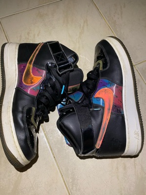 nike air force 1 high good game black