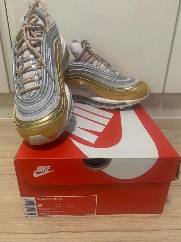 Nike Air Max 97 Vast Grey Metallic Gold (Women's) - AQ4137-001 - US