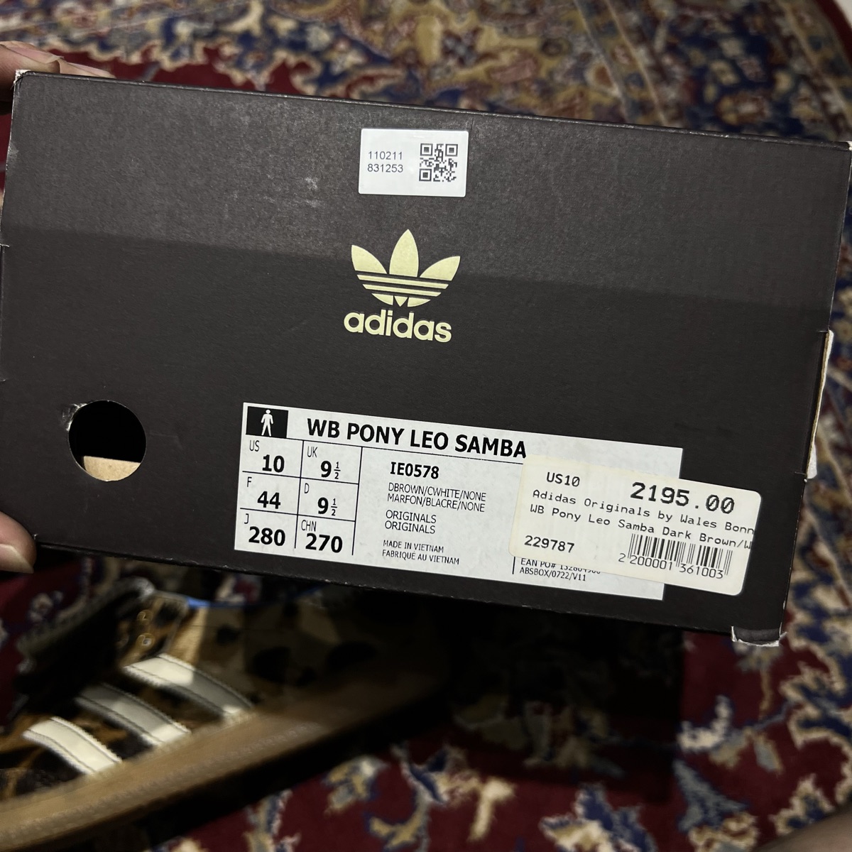 Adidas x Wales Bonner Pony Leo Samba Dark Brown Cream White