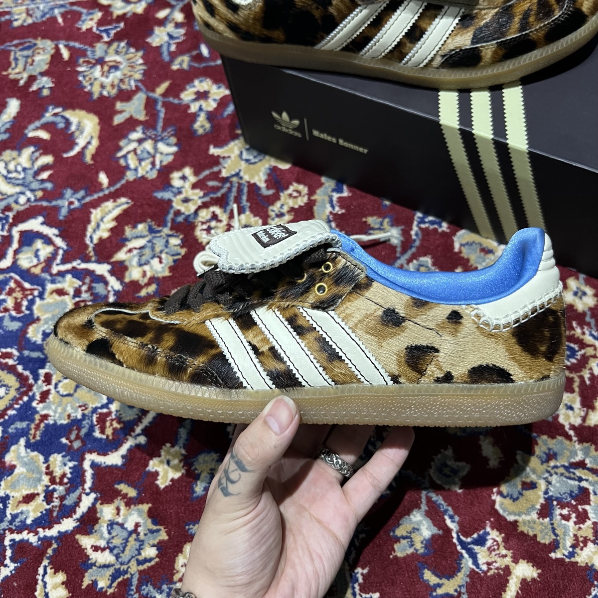 adidas gazelle silver green womens Adidas Samba Pony Wales Bonner Leopard (IE0578)