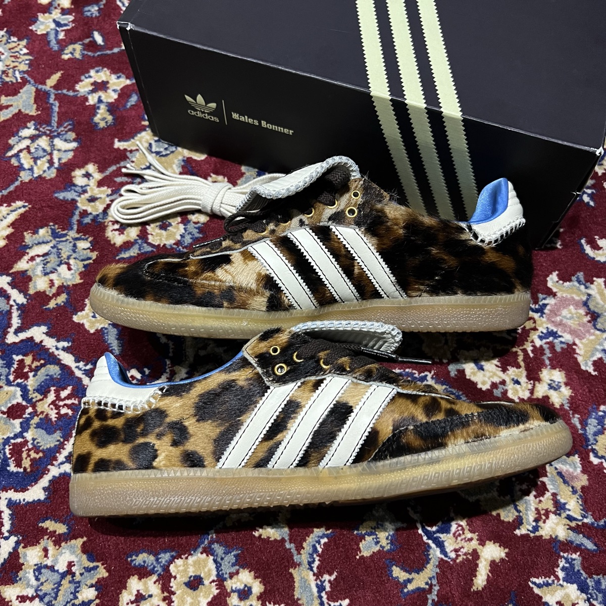 adidas gazelle silver green womens adidas x Wales Bonner Pony Leo Samba