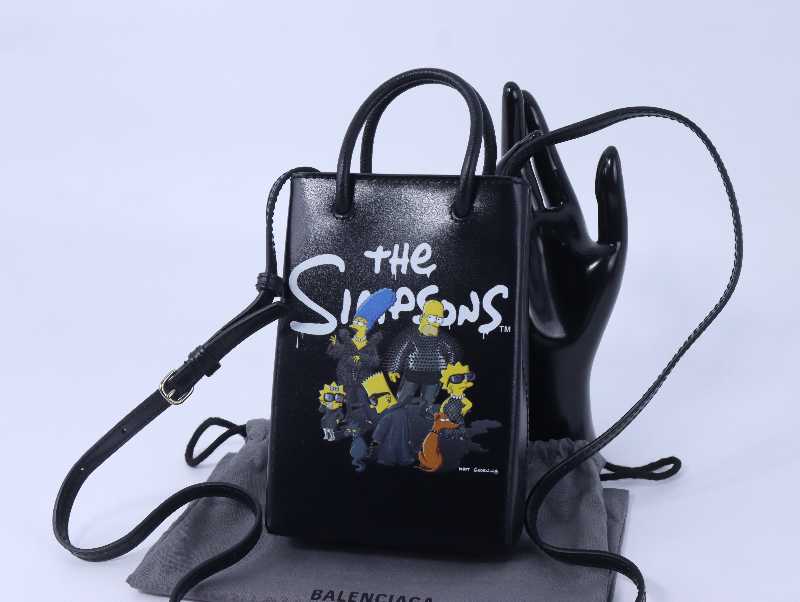 SASOM | กระเป๋า Balenciaga X The Simpsons Mini Shopping Bag Black