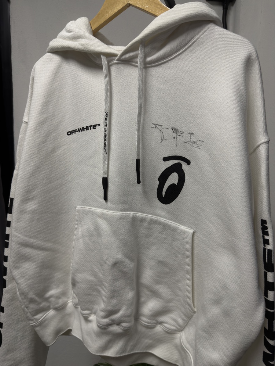 Buy Off-White Splitted Arrows Hoodie White Black SASOM