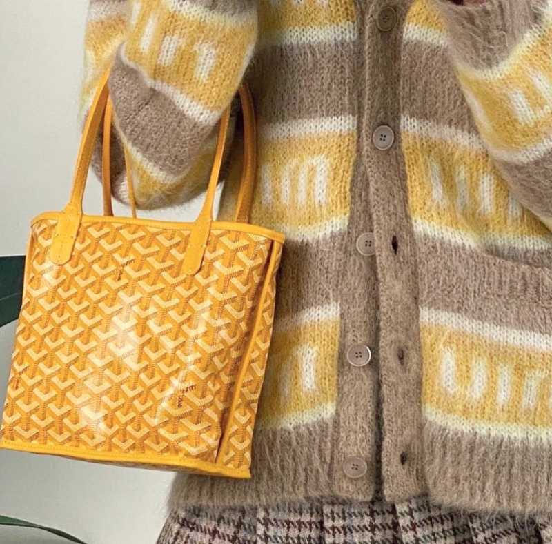 Goyard mini tote outlet yellow