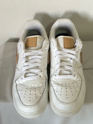 Air force 1 low removable hot sale swoosh pack white vachetta tan