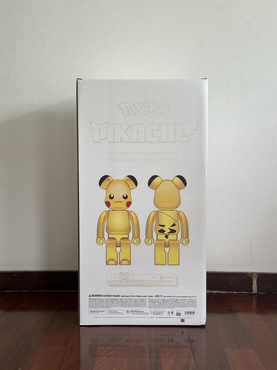 MEDICOM TOY - Pika-Chu GOLD CHROME Ver.100％＆400％ BE@RBRICK Pikachu Pokemon GOLD CHROME Ver. 100% & 400