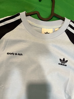 adidas x Sporty & Rich Tee Clear Sky Shop Authentic at SASOM