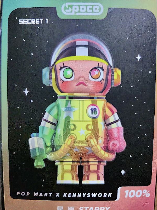 เช็คการ์ด) Pop Mart Starry (Mega Space Molly 100% Series 3) Secret