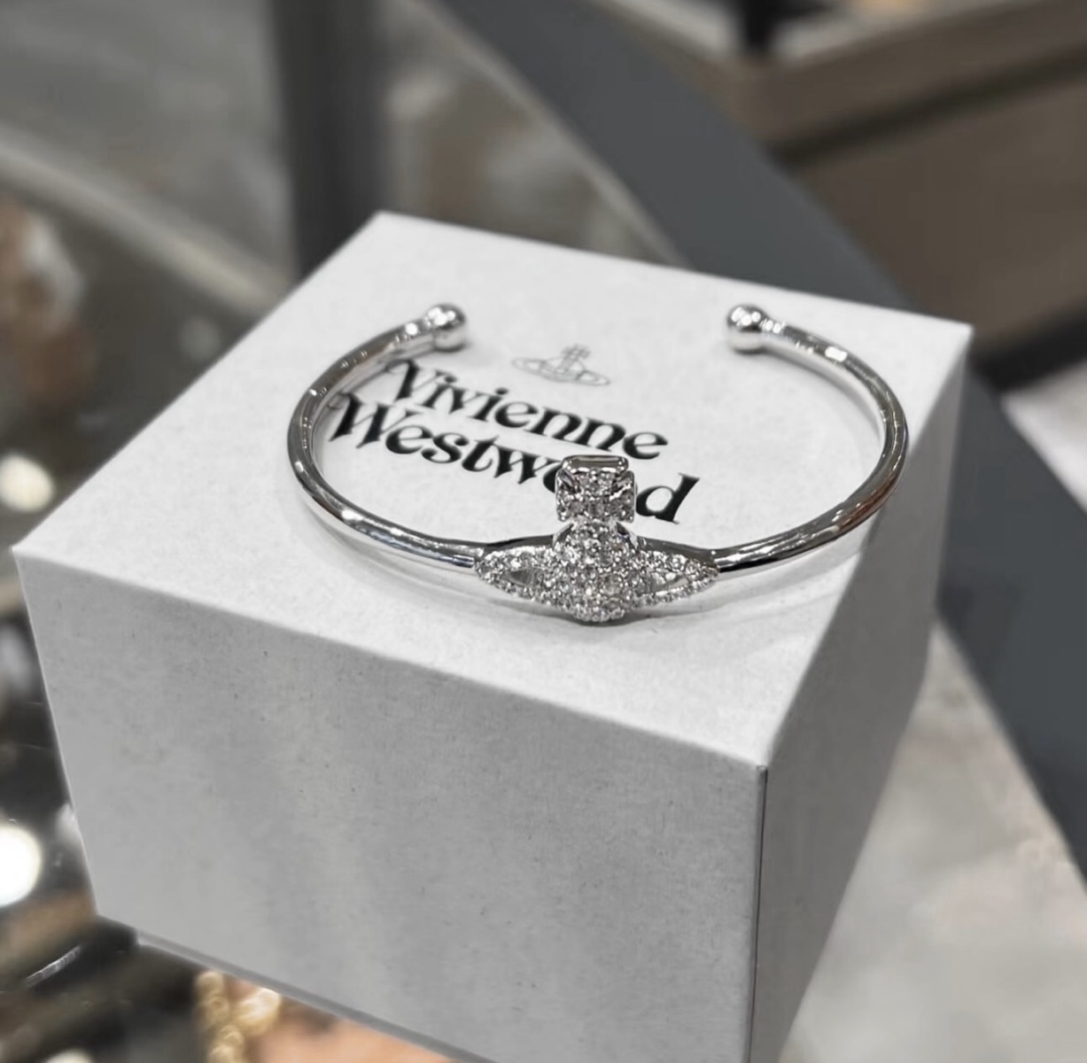 Buy Vivienne Westwood Grace Bas Relief Open Bangle | SASOM