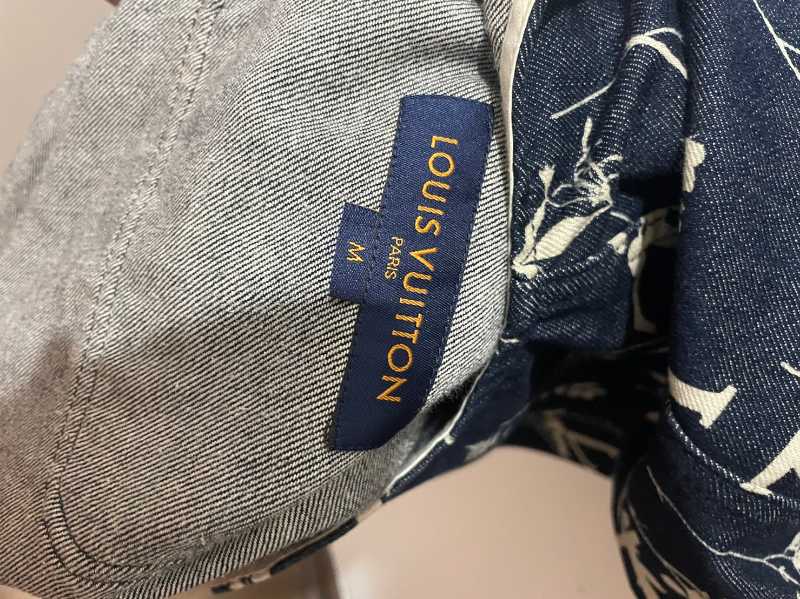 Compare prices for LV Leaf Denim Baseball Shirt (1A7XFP) in official stores