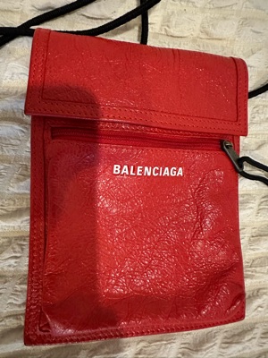 Balenciaga red best sale explorer pouch