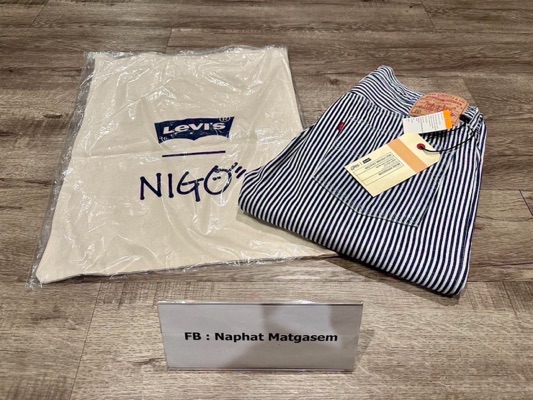 SASOM | apparel Levis X Nigo Hickory Stripe 501 Jeans Indigo Check