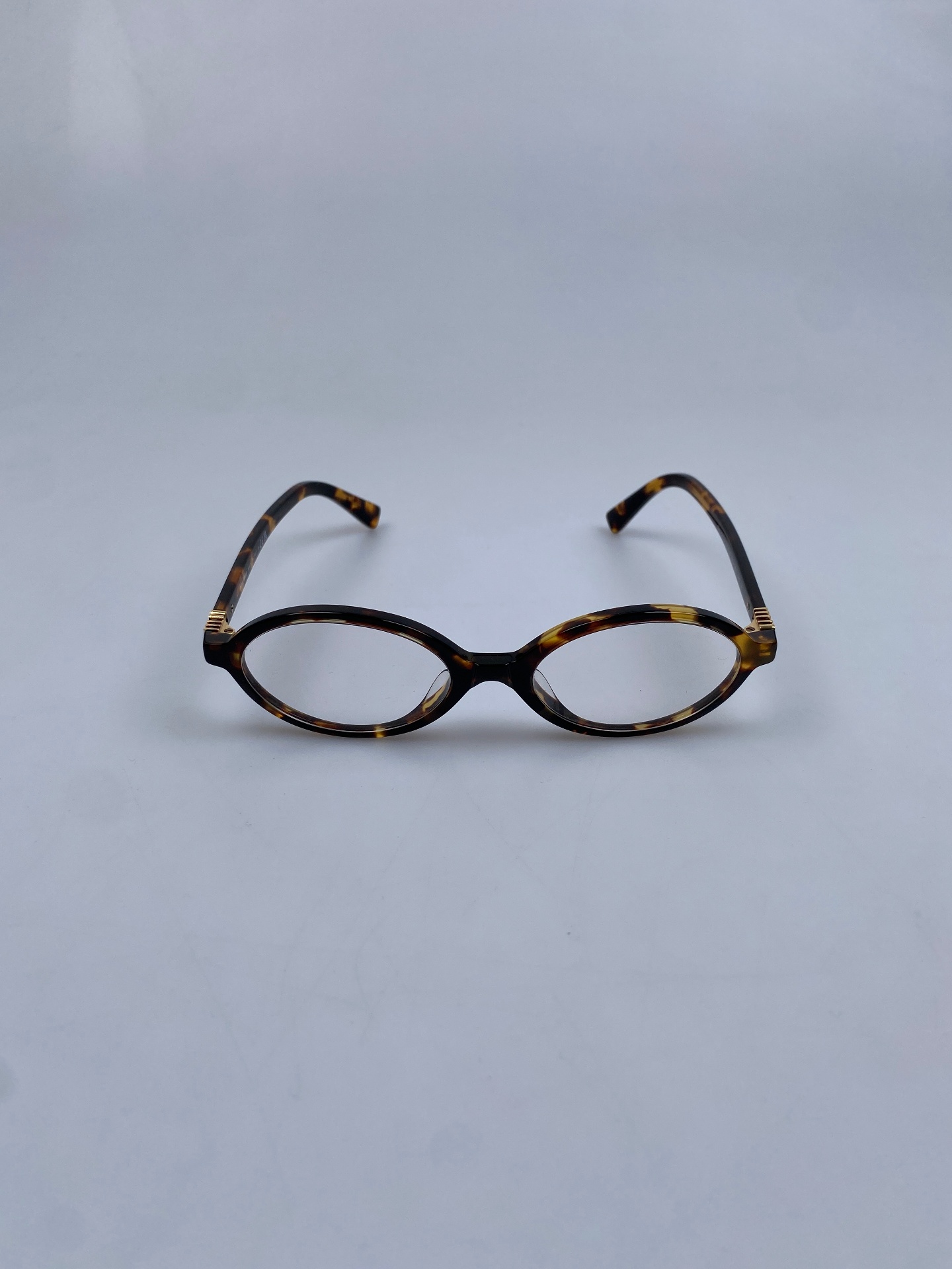 Miu Miu Regard Sunglasses In Honey Tortoiseshell Acetate Frame With Clear Blue Light Filter Stand Fit 