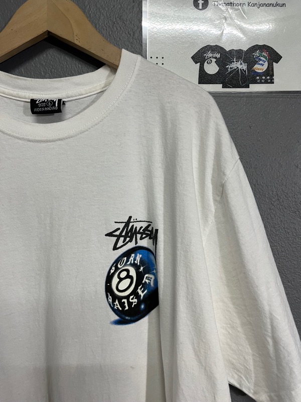 Buy Stussy & Born x Raised 8 Ball Tee White | SASOM
