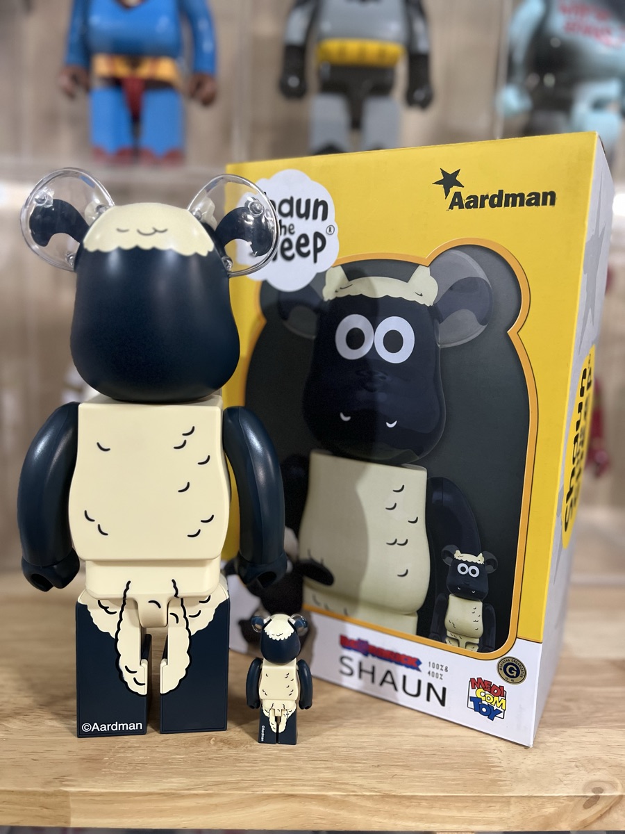 BE@RBRICK - BE@RBRICK Shaun 100％ &amp; 400％ Medicom 400% + 100% Bearbrck ~ Aardman Be@rbrck Shaun the