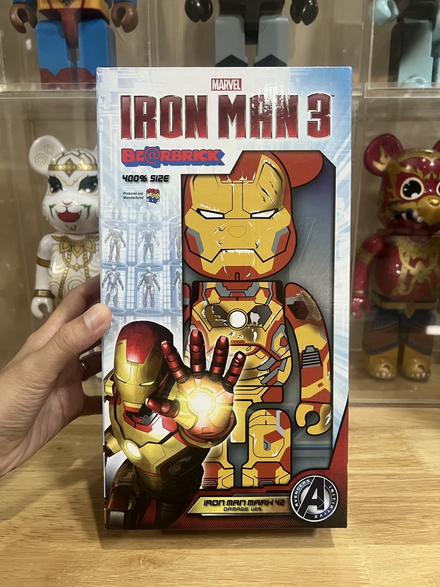 BE@RBRICK - BE@RBRICK IRON MAN MARK III 100％ & 400％ BE@RBRICK Iron Man 3 [Mark 42 - Damage Ver.] 400% | ของแท้