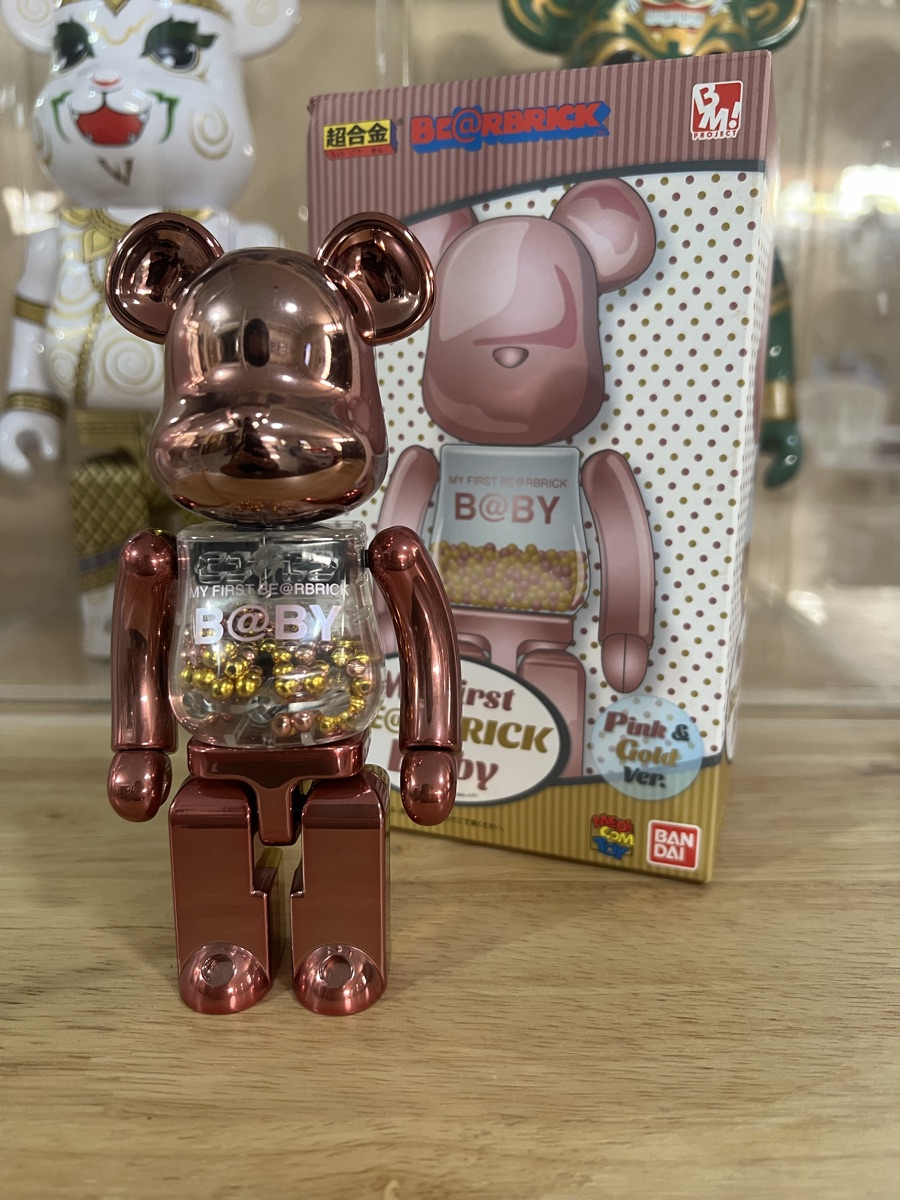 BE@RBRICK Chogokin [My First Be@rbrick B@by - Pink & Gold] 200%