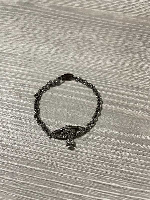 Vivienne Westwood Man. Mini Bas Relief Chain Bracelet In Gunmetal