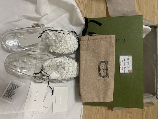 GUCCI ベージュ オープントゥ ミュール ベージュ系 22.5cm GUCCI(グッチ) サンダル・ミュール