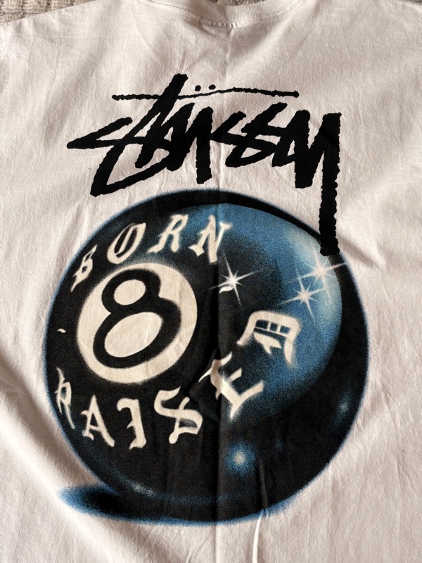 Buy Stussy & Born x Raised 8 Ball Tee White | SASOM